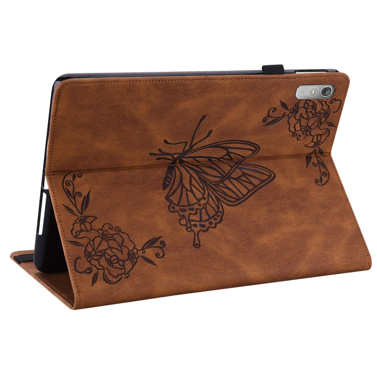 For Lenovo Tab P11 Gen 2 11.5 Butterfly Flower Embossed Leather Tablet Case