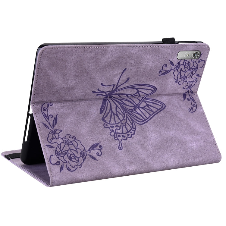 For Lenovo Tab P11 Gen 2 11.5 Butterfly Flower Embossed Leather Tablet Case