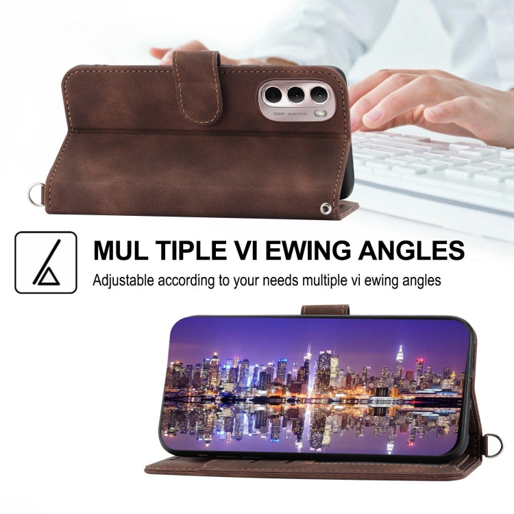 For Motorola Moto G Stylus 2022 Skin-feel Flowers Embossed Wallet Leather Phone Case