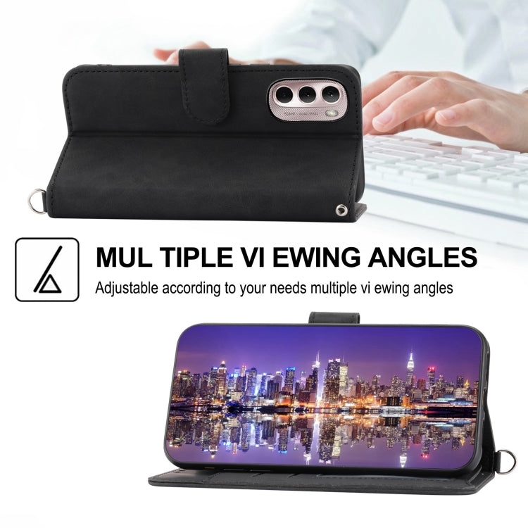 For Motorola Moto G Stylus 2022 Skin-feel Flowers Embossed Wallet Leather Phone Case