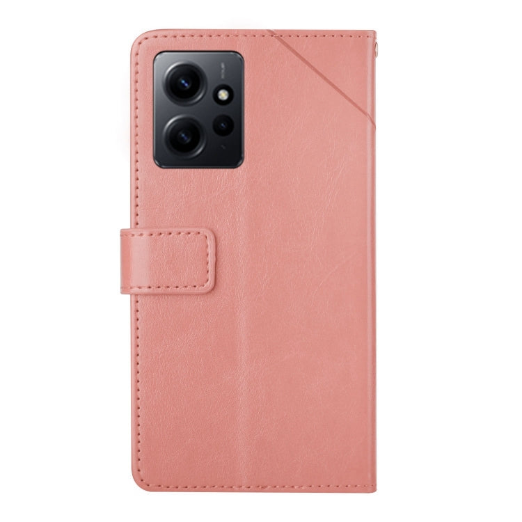 For Xiaomi Redmi Note 12 4G Global HT01 Y-shaped Pattern Flip Leather Phone Case