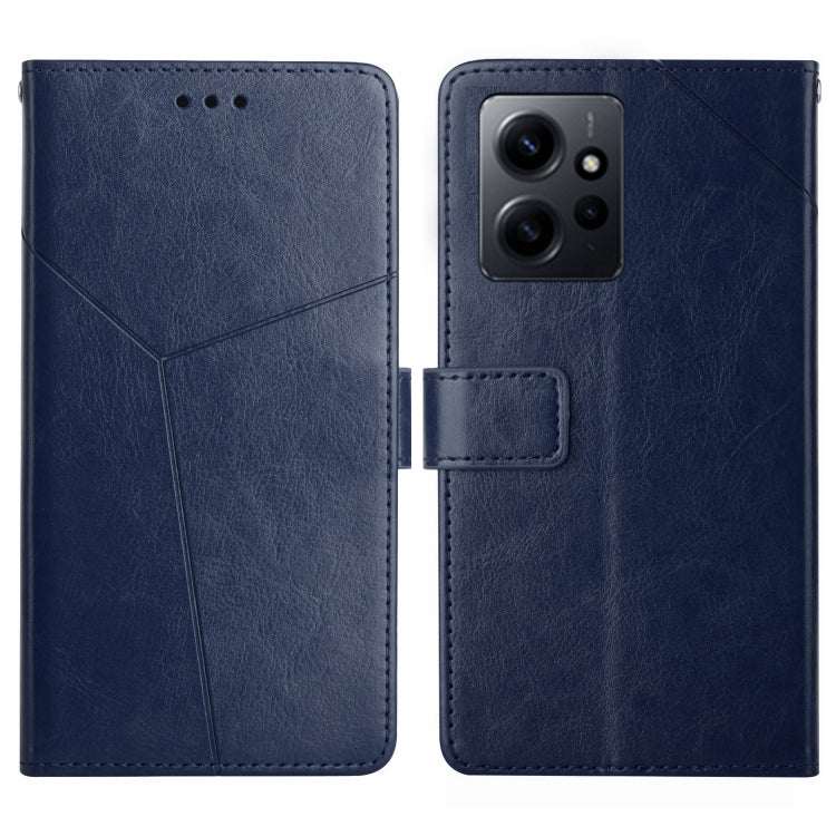 For Xiaomi Redmi Note 12 4G Global HT01 Y-shaped Pattern Flip Leather Phone Case