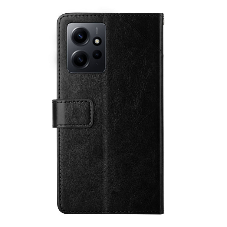 For Xiaomi Redmi Note 12 4G Global HT01 Y-shaped Pattern Flip Leather Phone Case