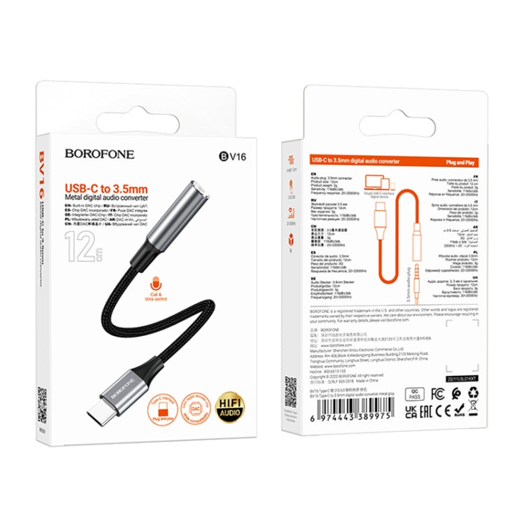 Borofone BV16 Type-C to 3.5mm Digital Audio Converter(Tarnish)