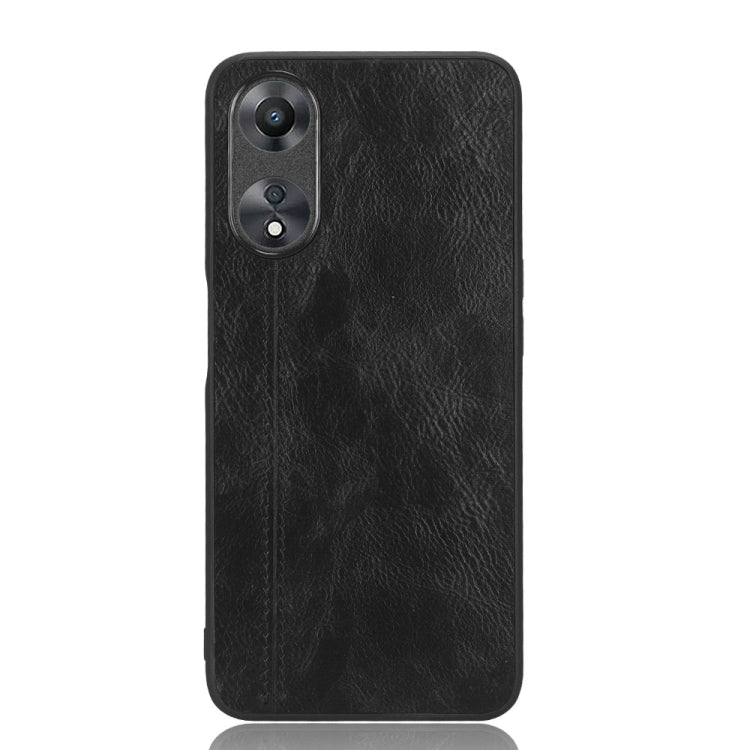 For OPPO A58 5G Sewing Cow Pattern Skin PC + PU + TPU Phone Case