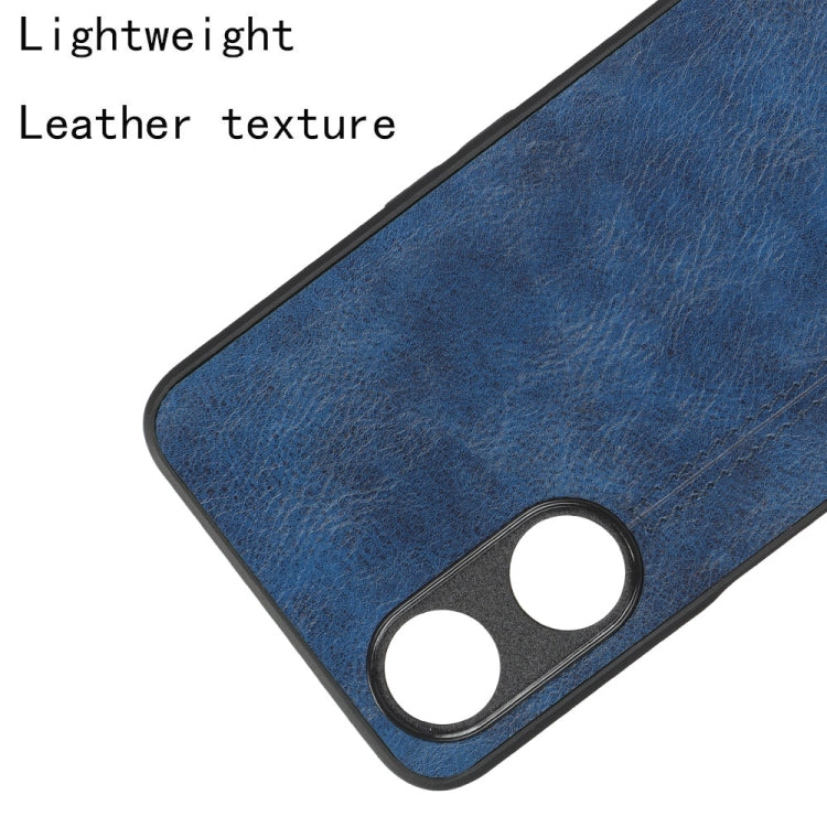 For OPPO A58 5G Sewing Cow Pattern Skin PC + PU + TPU Phone Case