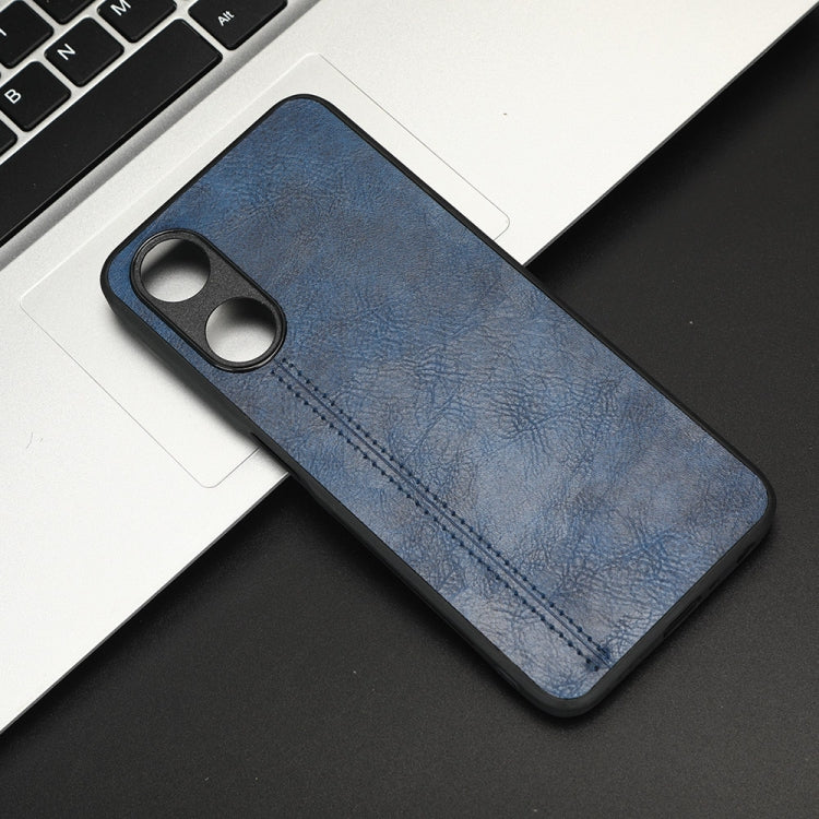 For OPPO A58 5G Sewing Cow Pattern Skin PC + PU + TPU Phone Case