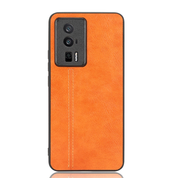 For Xiaomi Redmi K60 5G Sewing Cow Pattern Skin PC + PU + TPU Phone Case