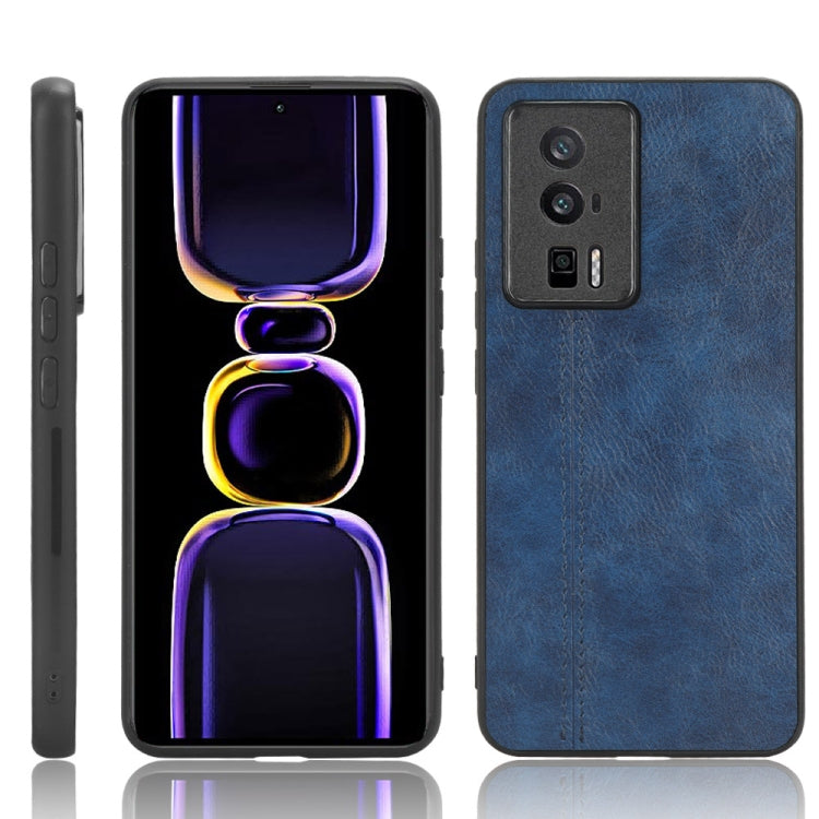 For Xiaomi Redmi K60 5G Sewing Cow Pattern Skin PC + PU + TPU Phone Case