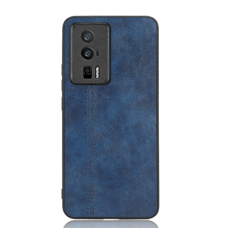 For Xiaomi Redmi K60 5G Sewing Cow Pattern Skin PC + PU + TPU Phone Case