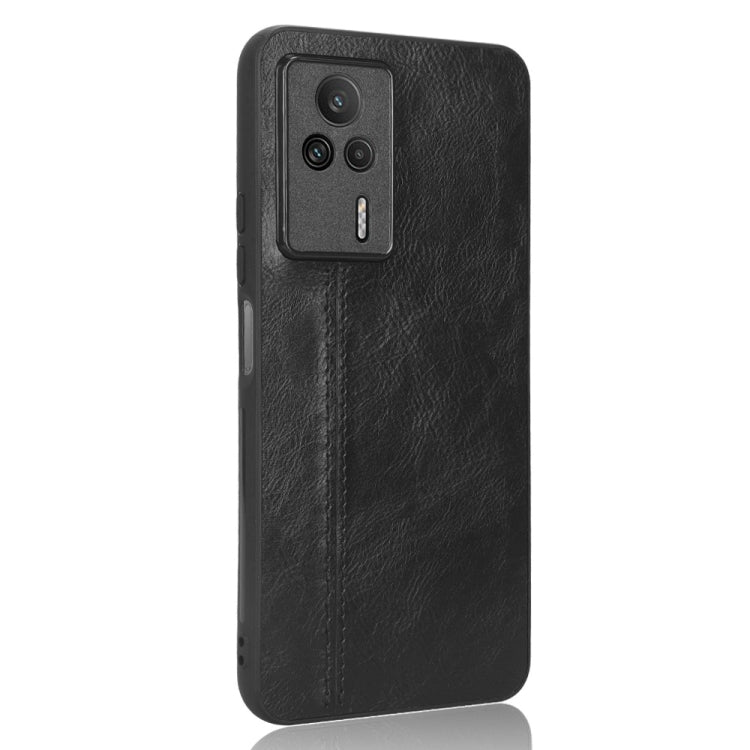 For Xiaomi Redmi K60E 5G Sewing Cow Pattern Skin PC + PU + TPU Phone Case