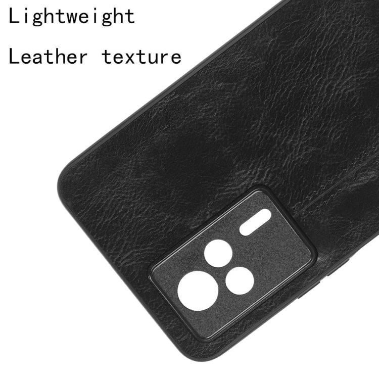 For Xiaomi Redmi K60E 5G Sewing Cow Pattern Skin PC + PU + TPU Phone Case