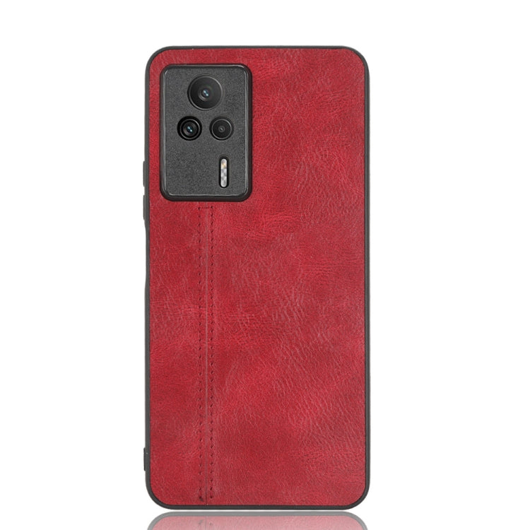 For Xiaomi Redmi K60E 5G Sewing Cow Pattern Skin PC + PU + TPU Phone Case