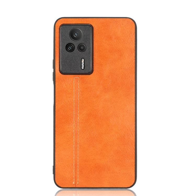 For Xiaomi Redmi K60E 5G Sewing Cow Pattern Skin PC + PU + TPU Phone Case