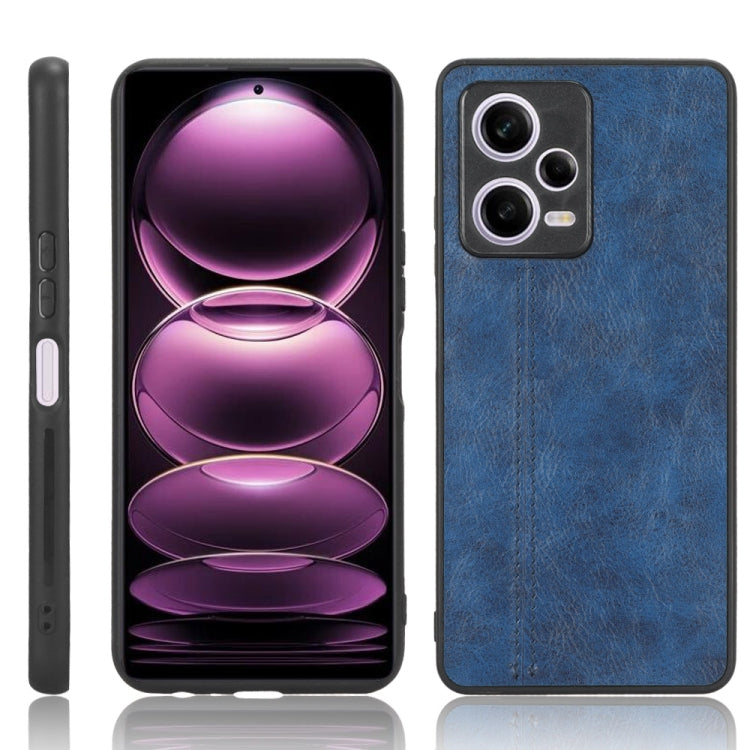 For Xiaomi Redmi Note 12 Pro 5G Sewing Cow Pattern Skin PC + PU + TPU Phone Case