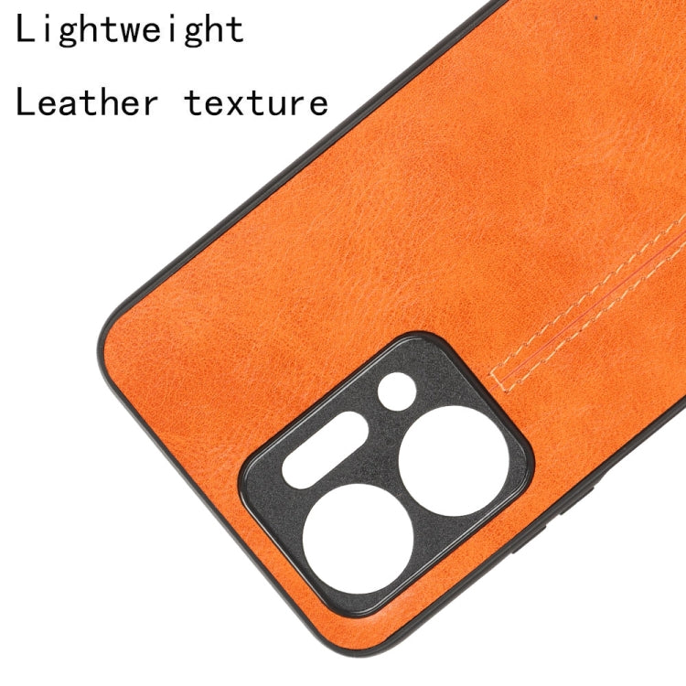 For Honor X7a Sewing Cow Pattern Skin PC + PU + TPU Phone Case