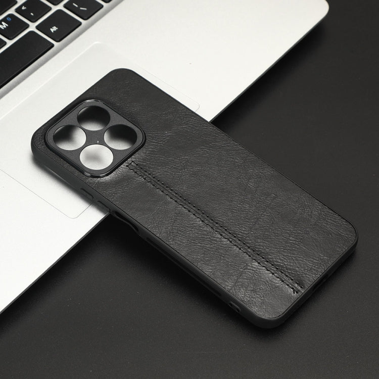 For Honor X8a Sewing Cow Pattern Skin PC + PU + TPU Phone Case