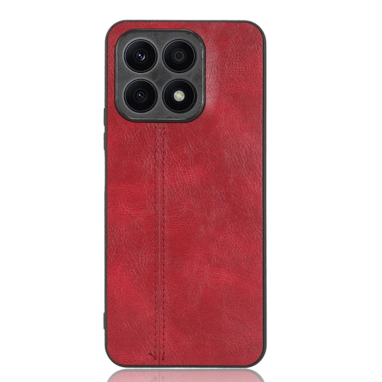 For Honor X8a Sewing Cow Pattern Skin PC + PU + TPU Phone Case