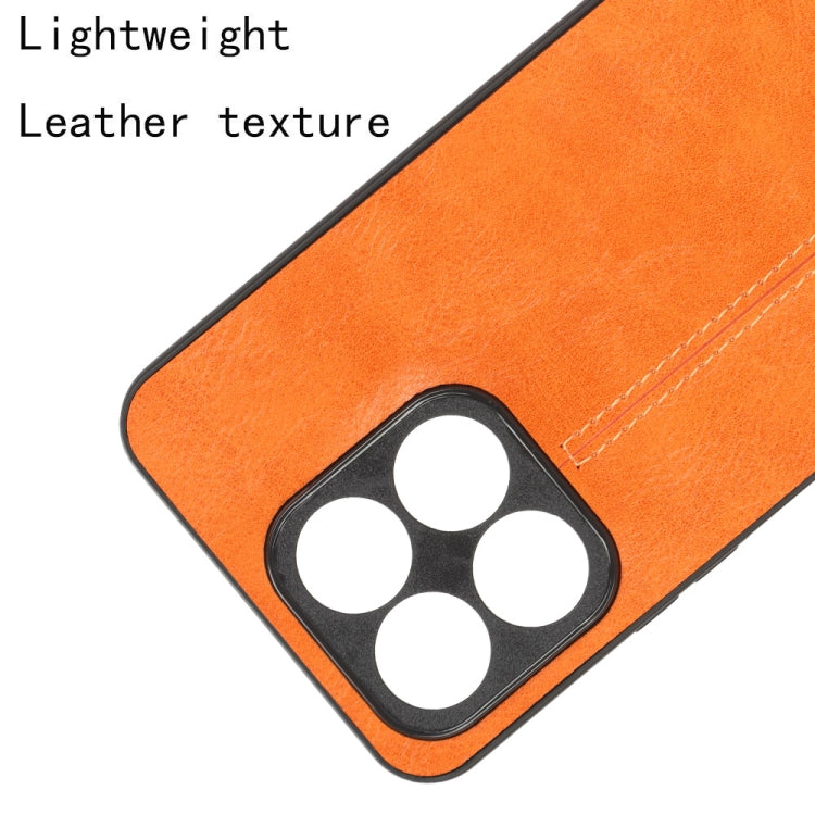 For Honor X8a Sewing Cow Pattern Skin PC + PU + TPU Phone Case