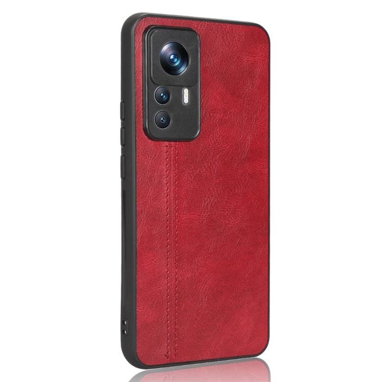 For Xiaomi 12T/Redmi K50 Ultra Sewing Cow Pattern Skin PC + PU + TPU Phone Case