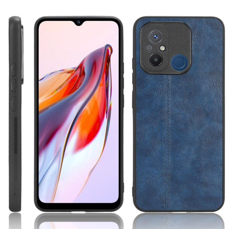 Sewing Cow Pattern Skin PC + PU + TPU Phone Case For Xiaomi Poco C55/Redmi 12C/Redmi 11A 4G