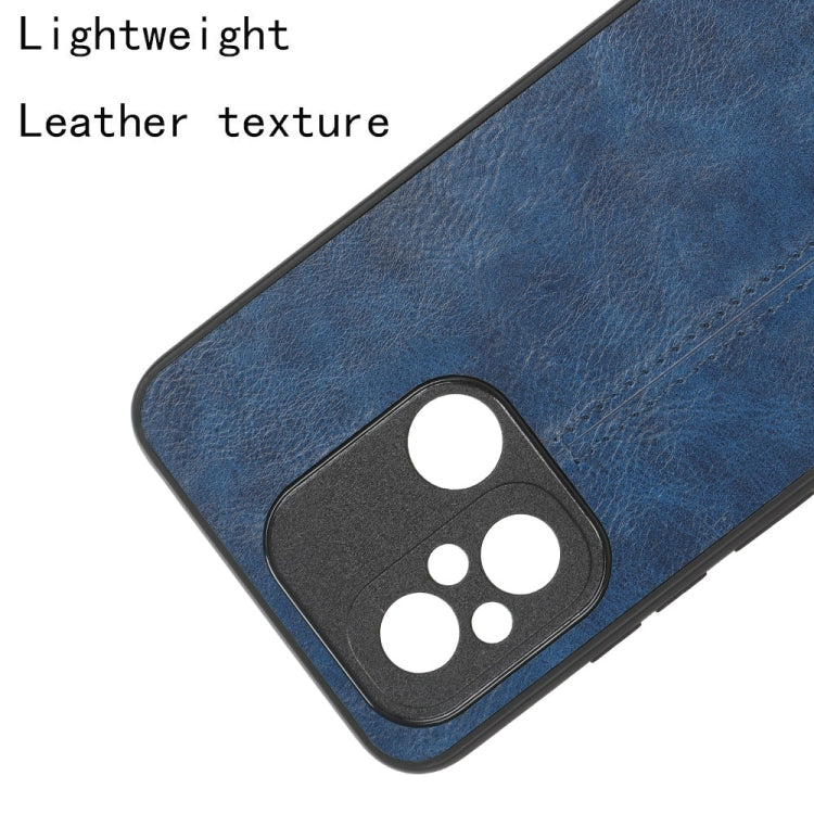 Sewing Cow Pattern Skin PC + PU + TPU Phone Case For Xiaomi Poco C55/Redmi 12C/Redmi 11A 4G