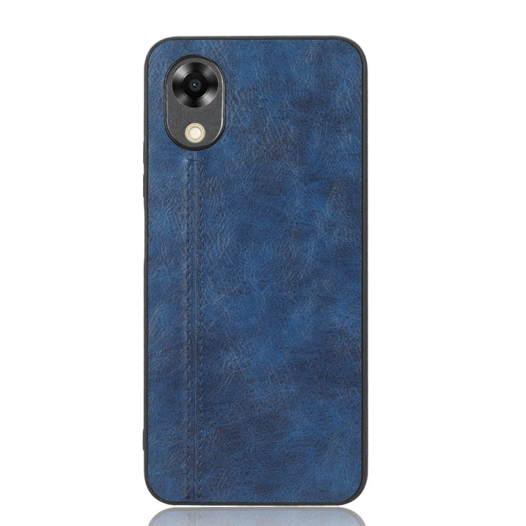 For OPPO A17k Sewing Cow Pattern Skin PC + PU + TPU Phone Case