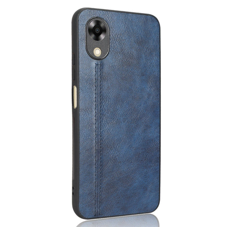 For OPPO A17k Sewing Cow Pattern Skin PC + PU + TPU Phone Case