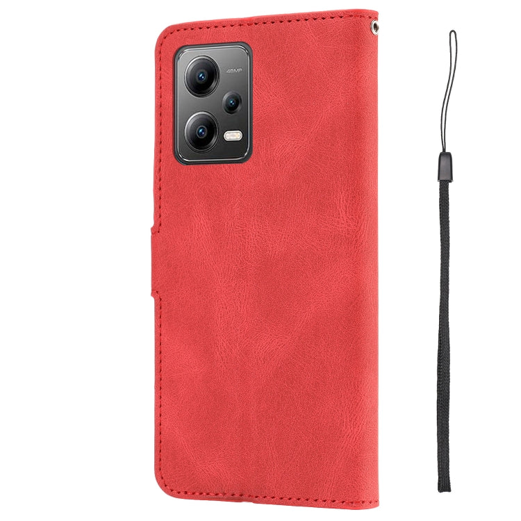 For Xiaomi Redmi Note 12 / Poco X5 Fantasy Skin-feel Calfskin Texture Leather Phone Case