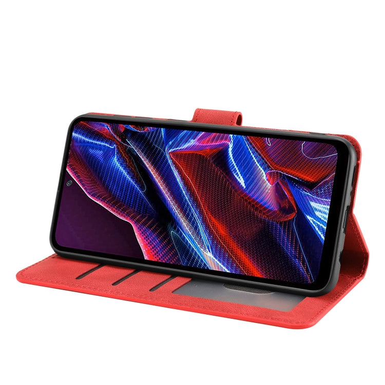 For Xiaomi Redmi Note 12 / Poco X5 Fantasy Skin-feel Calfskin Texture Leather Phone Case