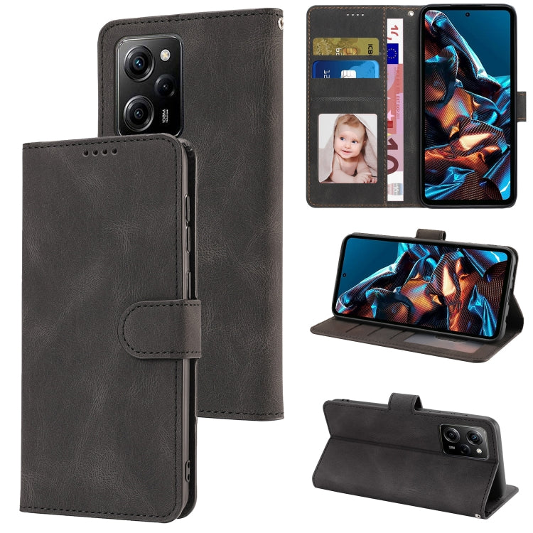 Fantasy Skin-feel Calfskin Texture Leather Phone Case for Xiaomi Redmi Note 12 Pro 5G/12 Pro Speed / Poco X5 Pro