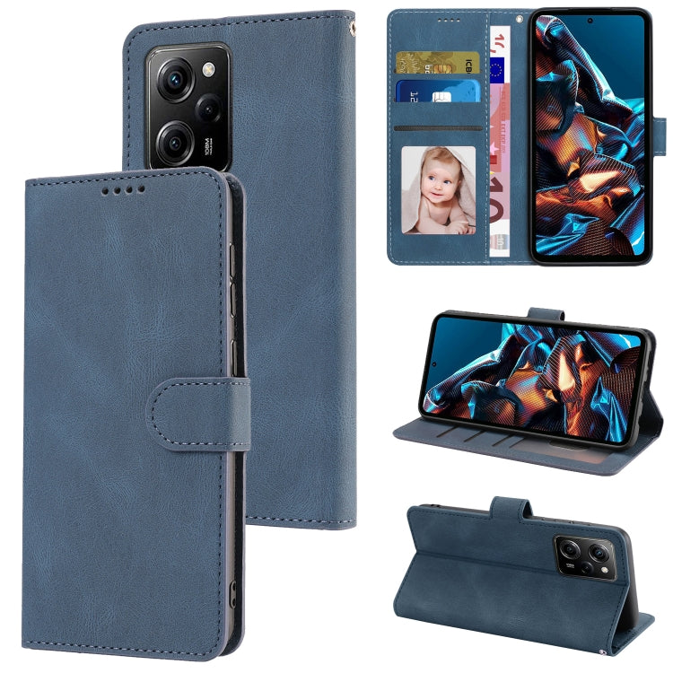 Fantasy Skin-feel Calfskin Texture Leather Phone Case for Xiaomi Redmi Note 12 Pro 5G/12 Pro Speed / Poco X5 Pro