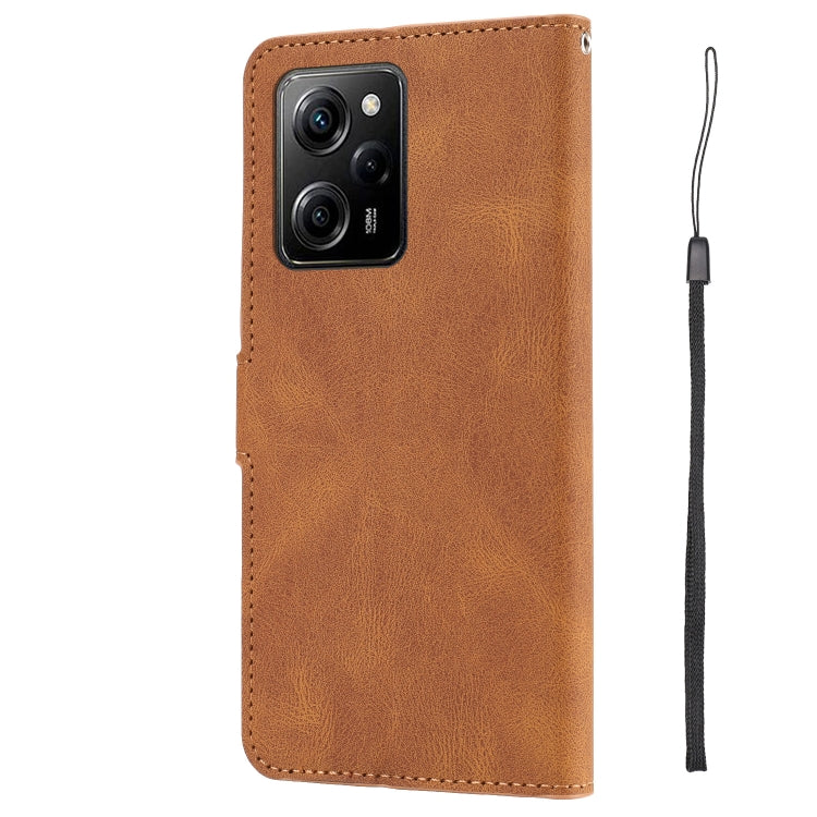 Fantasy Skin-feel Calfskin Texture Leather Phone Case for Xiaomi Redmi Note 12 Pro 5G/12 Pro Speed / Poco X5 Pro