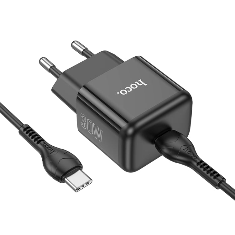 hoco N32 PD 30W Single Port USB-C/Type-C Charger with USB-C/Type-C to USB-C/Type-C Cable Set, EU Plug