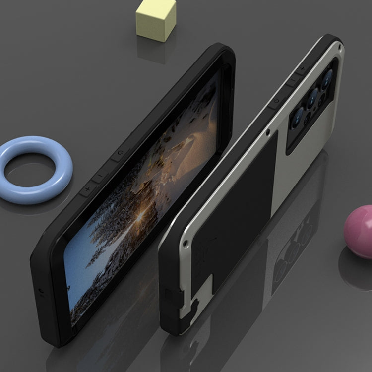 For Samsung Galaxy S23 Ultra 5G LOVE MEI Metal Shockproof Life Waterproof Dustproof Phone Case