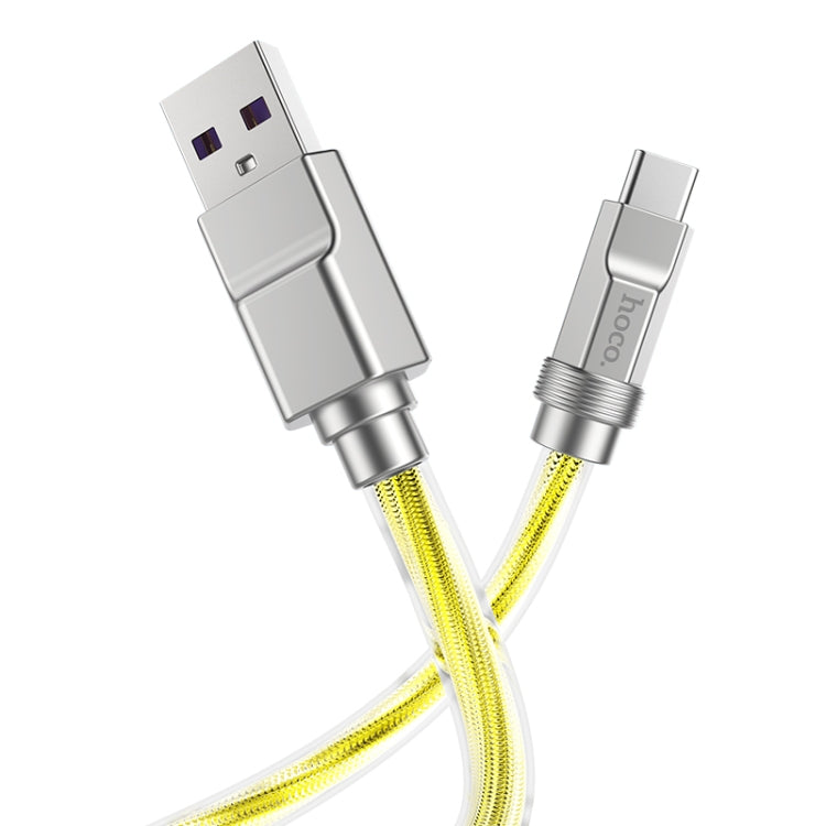 hoco U113 100W USB to USB-C/Type-C Silicone Fast Charging Data Cable, Length: 1m