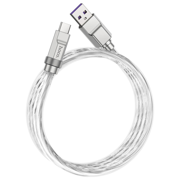 hoco U113 100W USB to USB-C/Type-C Silicone Fast Charging Data Cable, Length: 1m