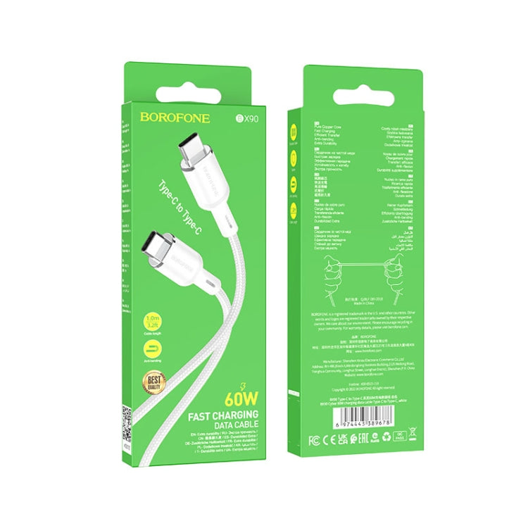 Borofone BX90 Type-C to Type-C Cyber 60W Charging Data Cable, Length:1m
