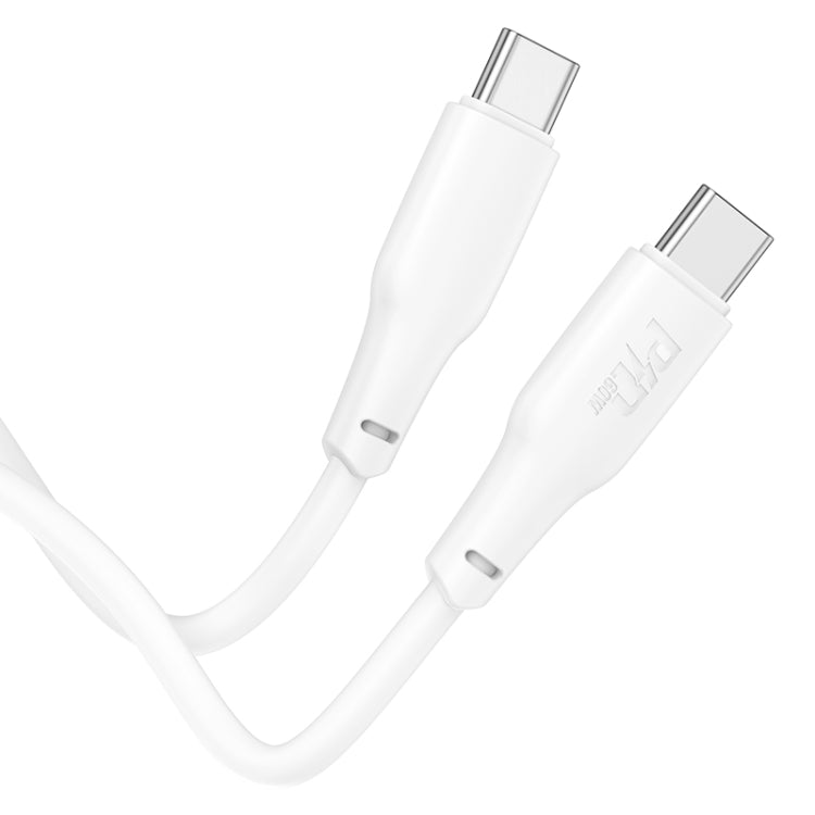 hoco X93 60W USB-C/Type-C to USB-C/Type-C Fast Charge Data Cable, Length:1m(White)