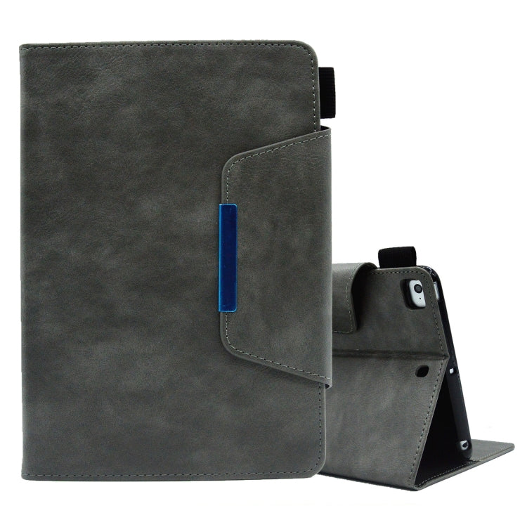 For iPad mini 5 / 4 / 3 / 2 / 1 Suede Cross Texture Magnetic Clasp Leather Tablet Case
