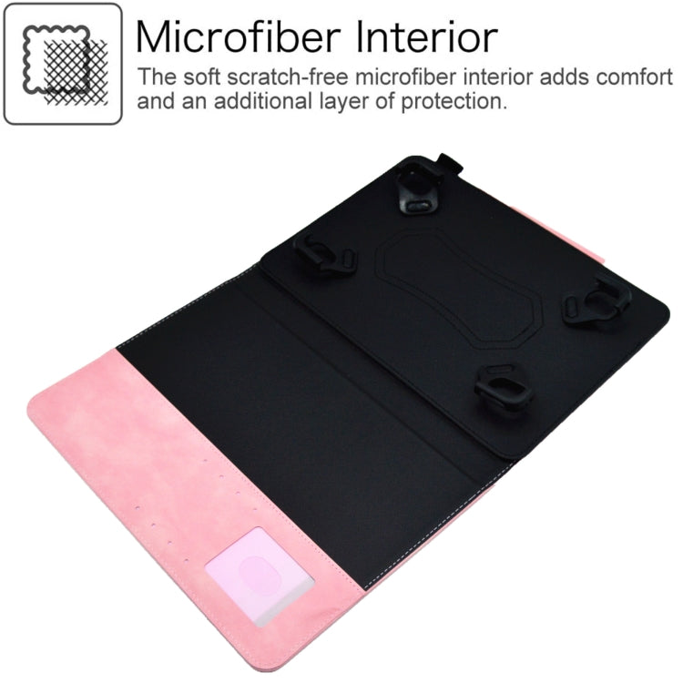 For 7 inch Suede Cross Texture Magnetic Clasp Leather Tablet Case