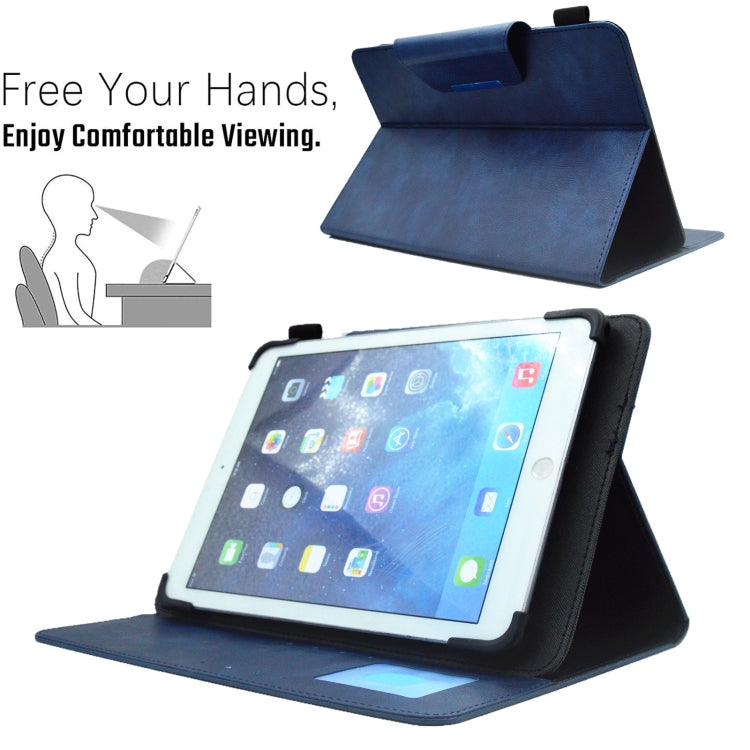 For 10 inch Suede Cross Texture Magnetic Clasp Leather Tablet Case