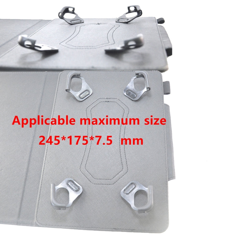 For 10 inch Suede Cross Texture Magnetic Clasp Leather Tablet Case