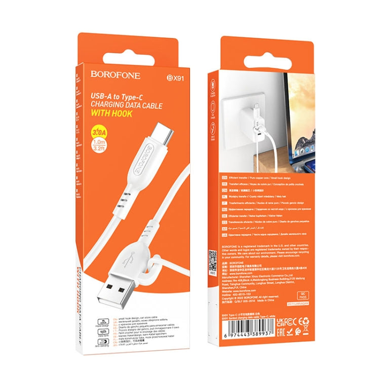 Borofone BX91 USB to Type-C Symbol 3A Charging Data Cable, Length:1m