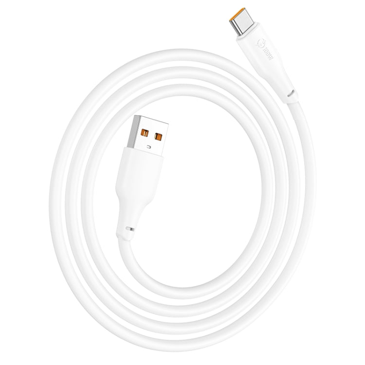 hoco X93 100W USB to USB-C/Type-C Fast Charge Data Cable, Length:1m(White)