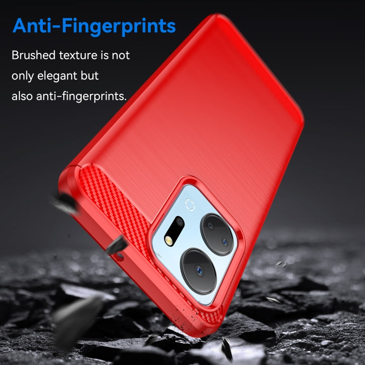 For Honor Play 40 Plus Brushed Texture Carbon Fiber TPU Phone Case