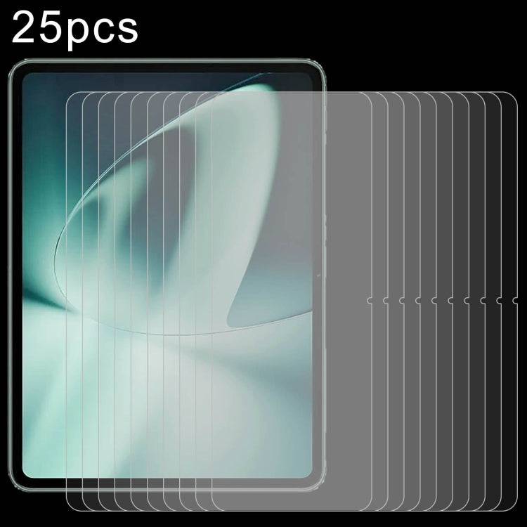 For OnePlus Pad 11.6 inch 25pcs 0.3mm 9H Explosion-proof Tempered Tablet Glass Film