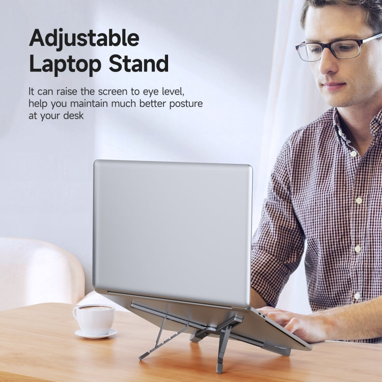 DUX DUCIS Foldable X-shaped Aluminum Laptop Stand(Lead Color)