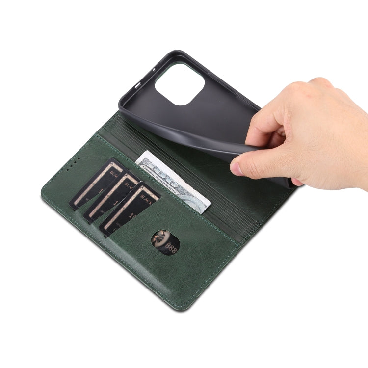 For Huawei nova Y61 AZNS Magnetic Calf Texture Flip Leather Phone Case