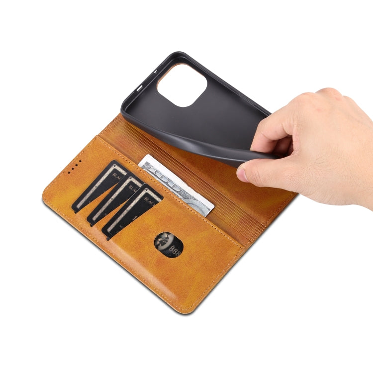 For Huawei nova Y61 AZNS Magnetic Calf Texture Flip Leather Phone Case